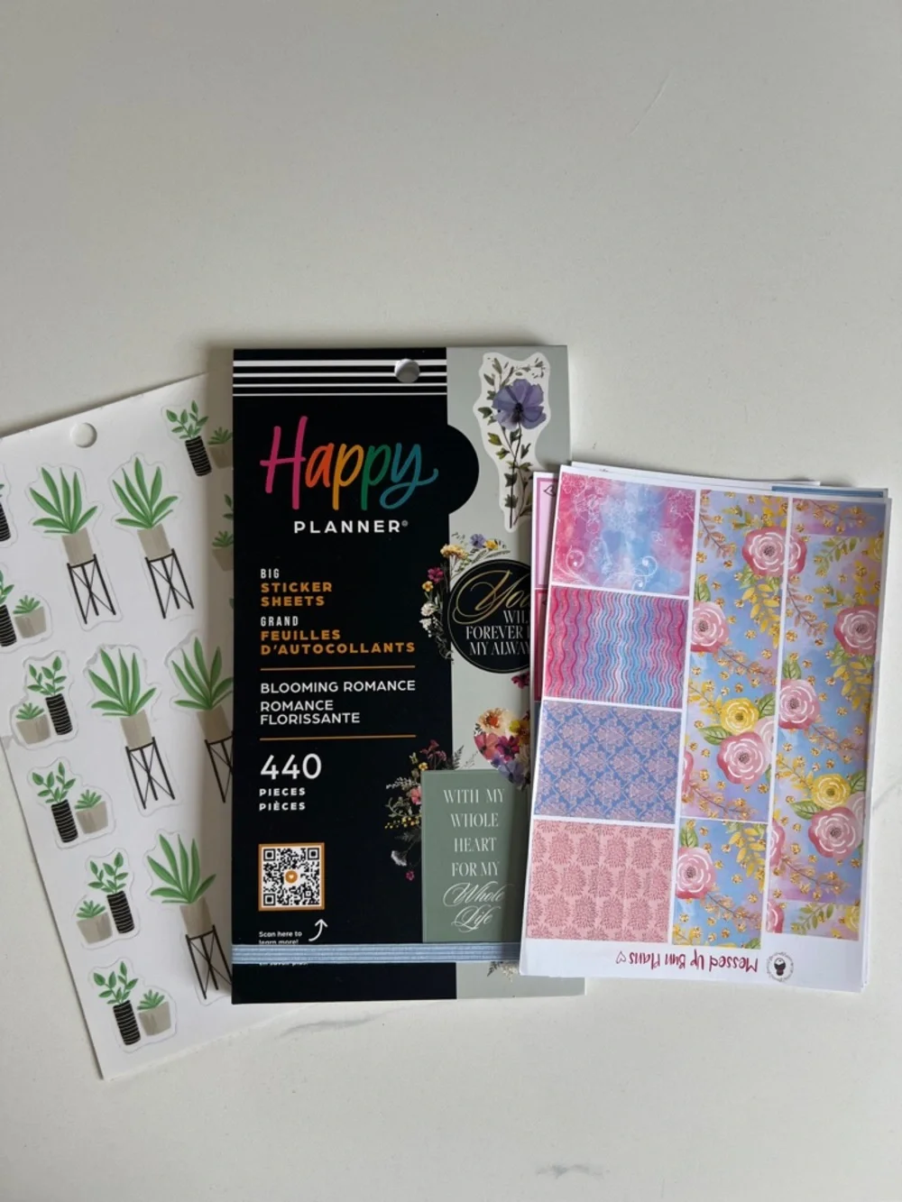 Happy Planner Blooming Romance Sticker Book plus extras. Bundle for discount